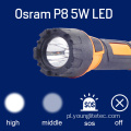 Ładowalna latarka LED 5W z gwizdkiem na linkę ogonową